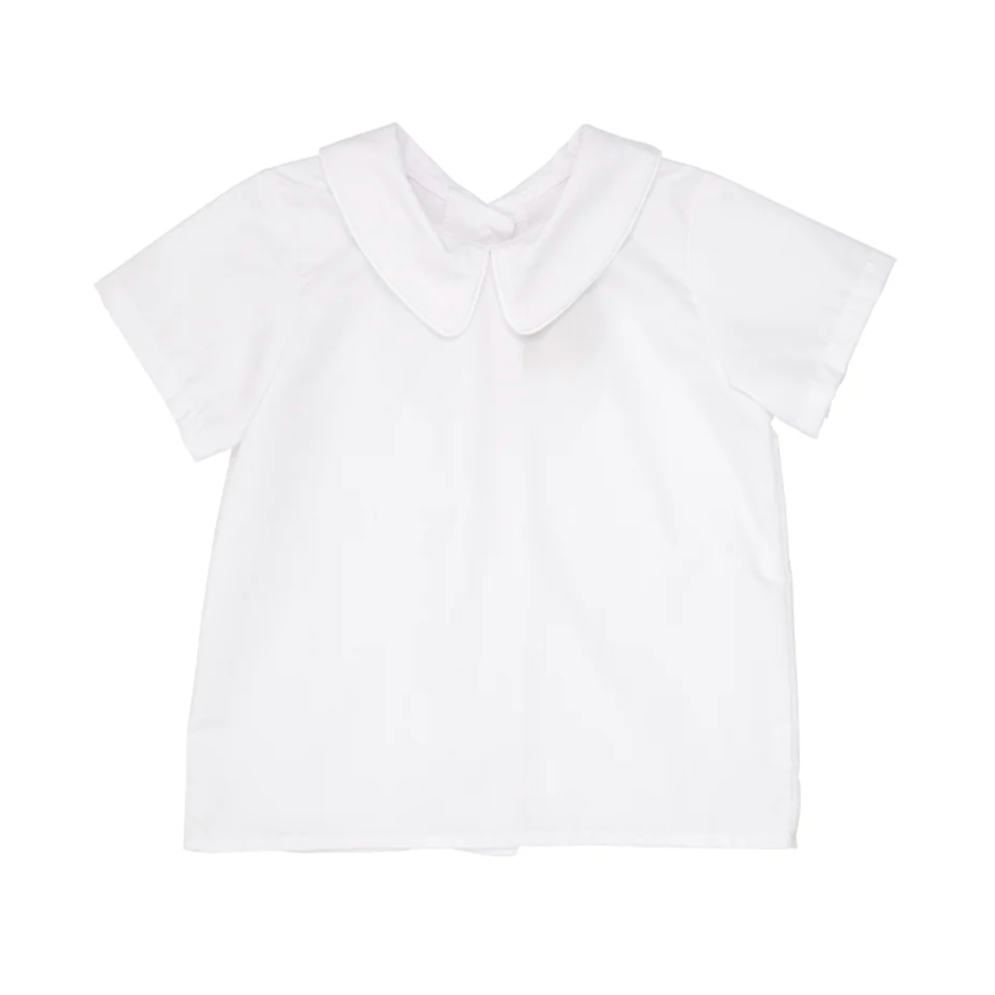 TBBC Peter Pan Onesie/Shirt White Woven Short Sleeve