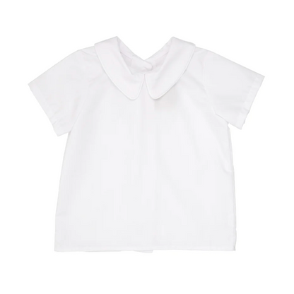 TBBC Peter Pan Onesie/Shirt White Woven Short Sleeve