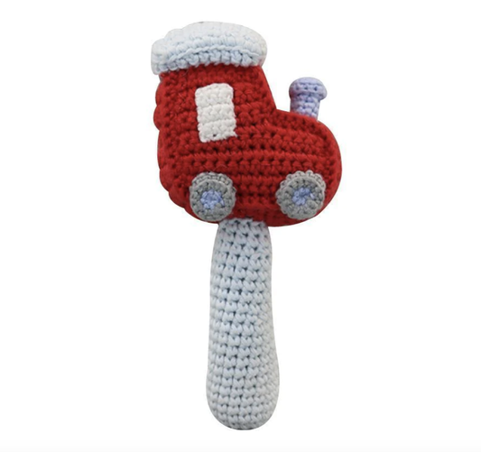 Train Hand-Crochet Stick Rattle