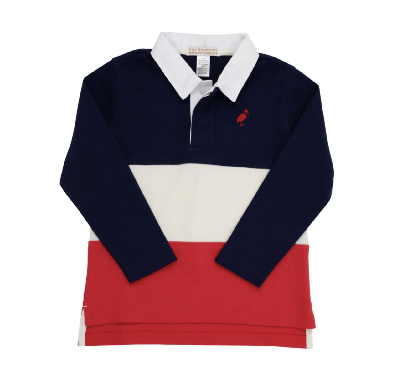 TBBC Rollins Rugby Shirt Nantucket Navy, Pearl, and  Red