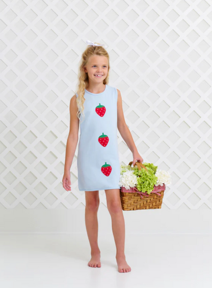 TBBC Annie Apron Dress Strawberries Buckhead Blue