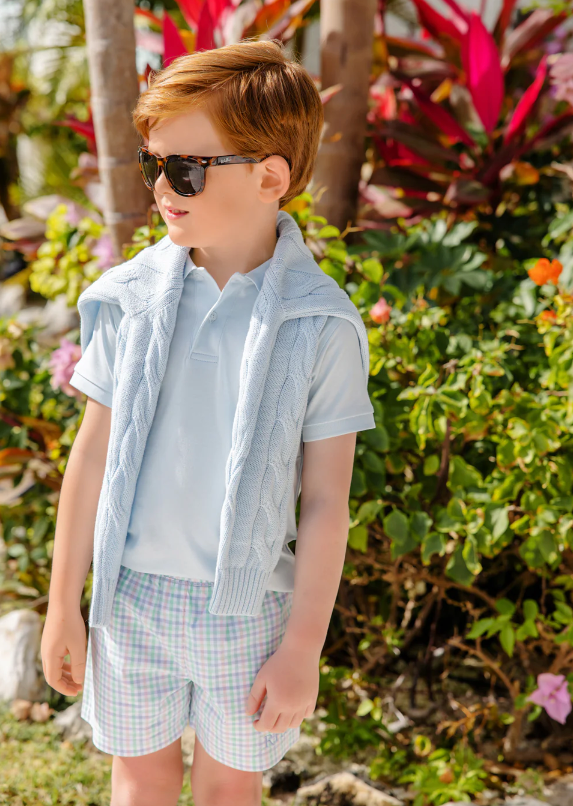 TBBC Prim & Proper Polo Buckhead Blue with Yellow Stork