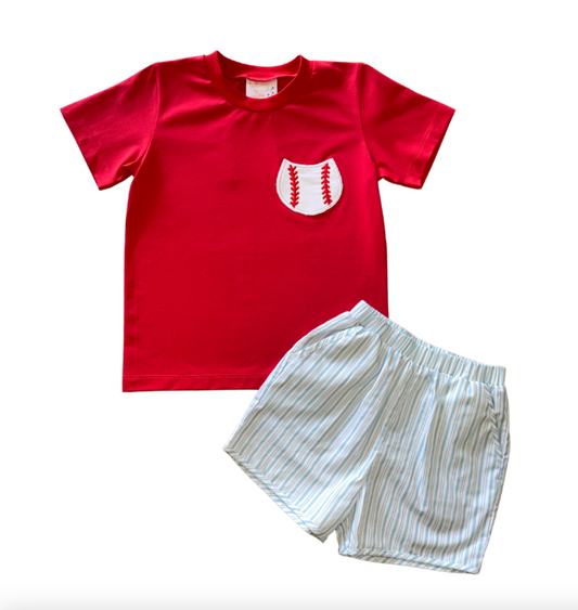 Whimsy Bay Ball Game Shortset