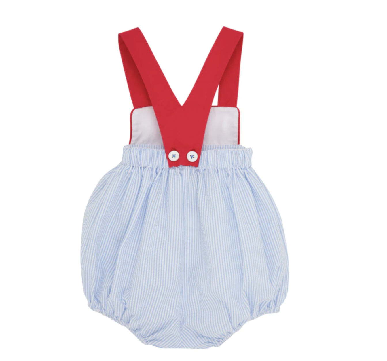 TBBC Samprey Sunsuit Seersucker Breakers Blue/ White/ Red