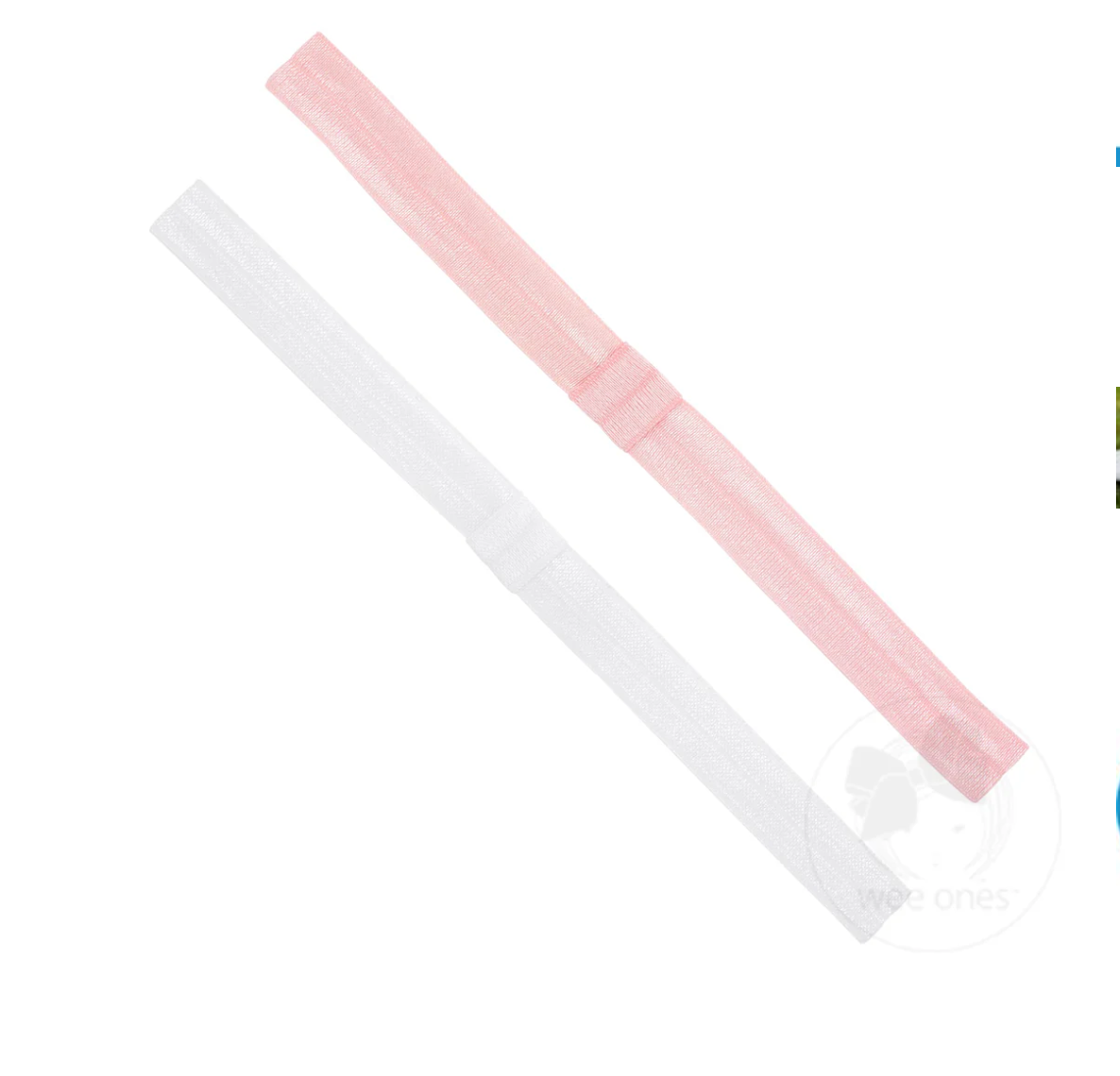 Wee Ones Add-A-Bow Elastic Girls Baby Bands - Two Pack