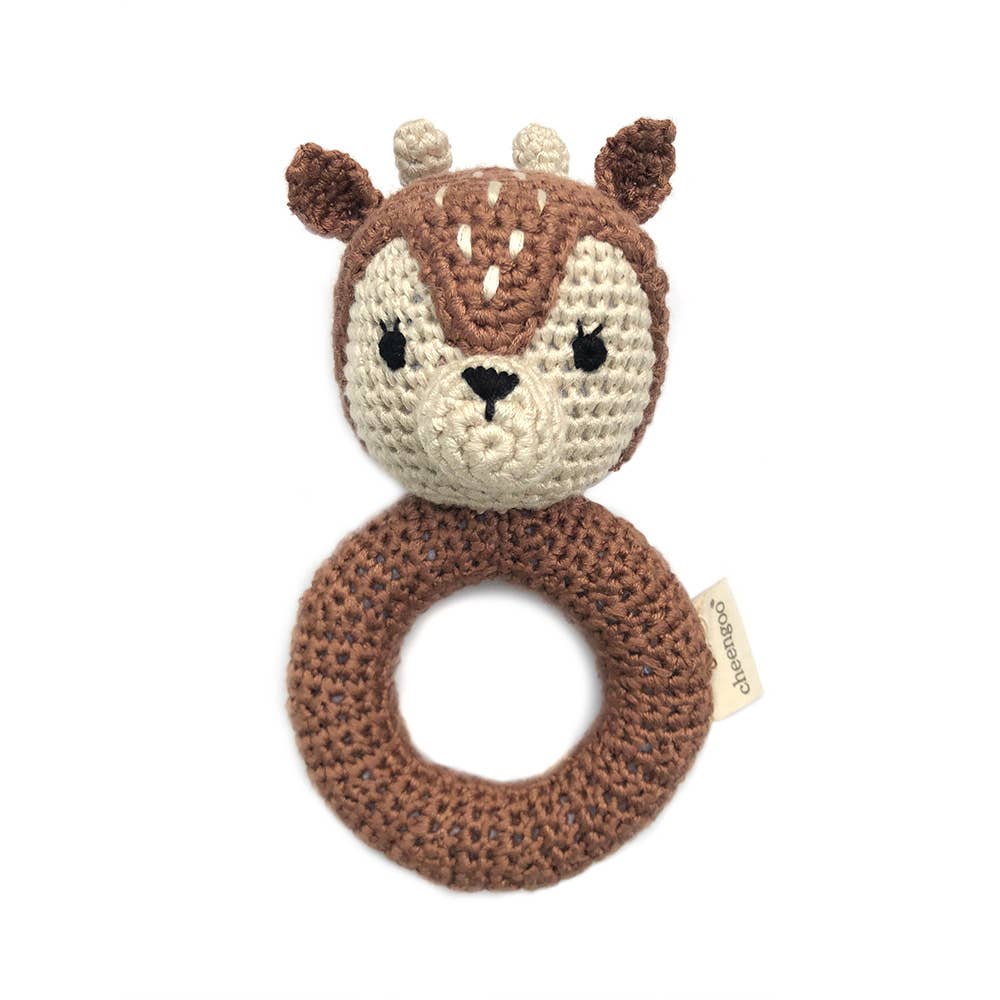 Fawn Ring Hand Crochet Rattle