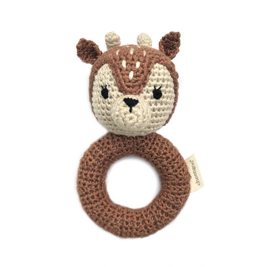 Fawn Ring Hand Crochet Rattle