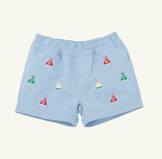 TBBC Critter Sheffield Shorts Sailboats - Beale Street Blue
