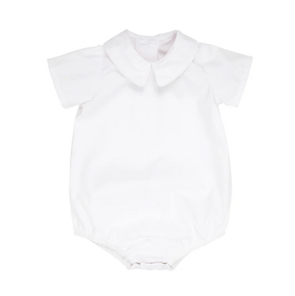 TBBC Peter Pan Onesie/Shirt White Woven Short Sleeve