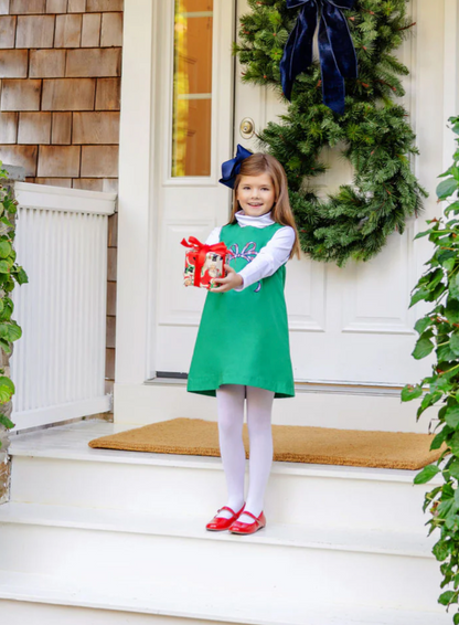 TBBC Annie Apron Dress Kiawah Kelly Green with Merritt Park Plaid