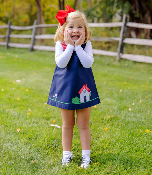 TBBC Jillian Jumper Set- House Nantucket Navy/ Richmond Red Microdot