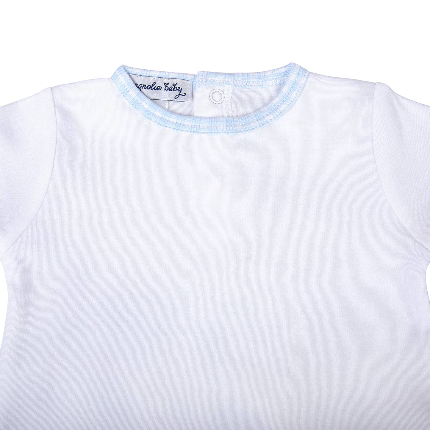 MB New Beginnings Blue Diaper Cover Set, White/LB