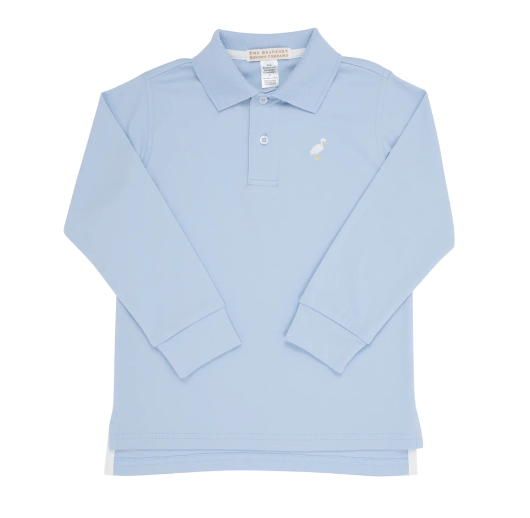 TBBC Prim & Proper Polo LS- Beale St Blue/Multi