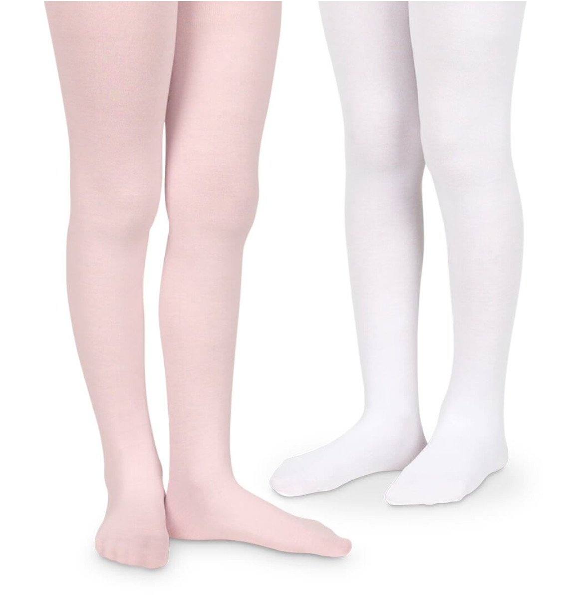 Jefferies Pink & White Smooth Microfiber Tights 2 Pair Pack