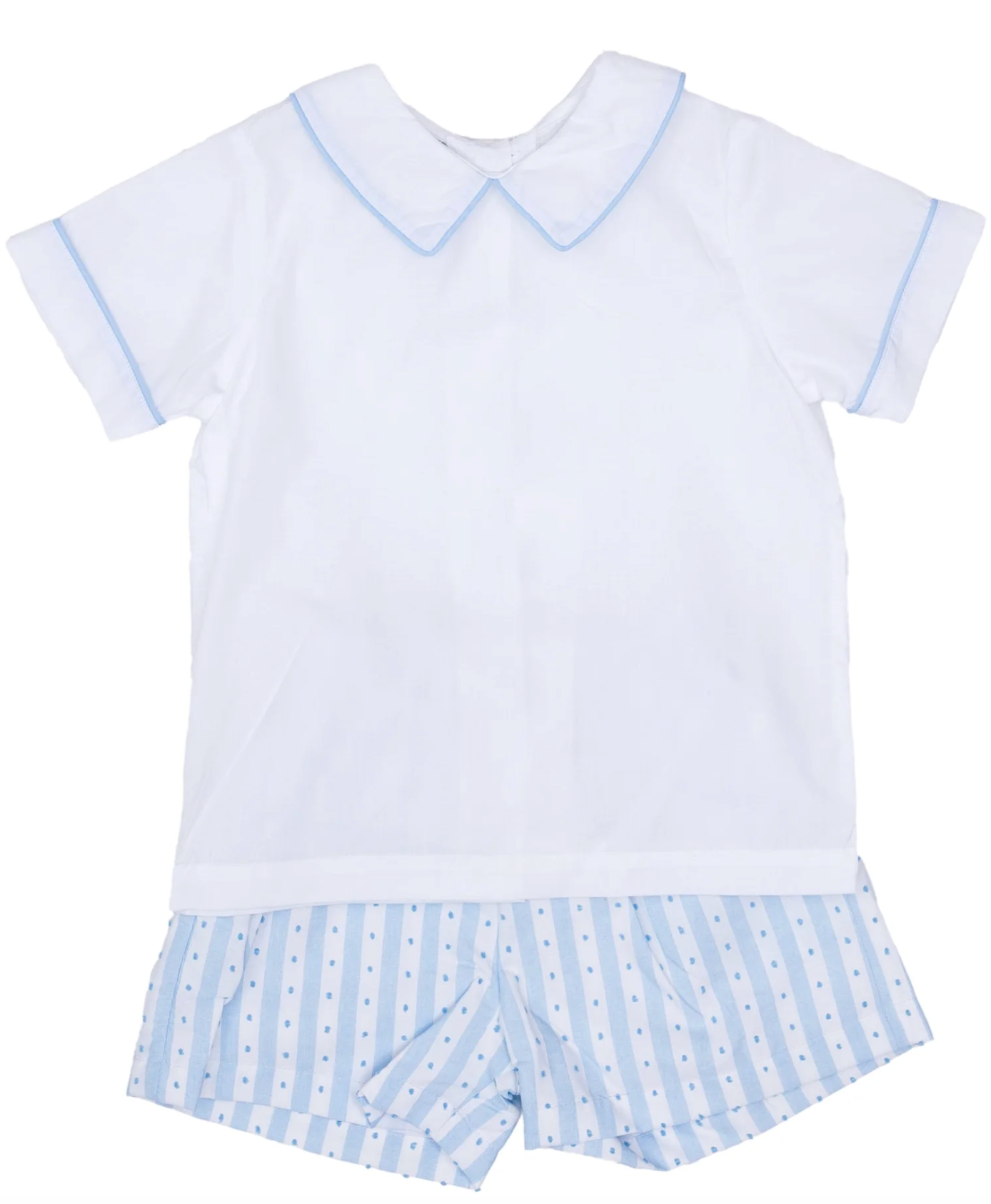 John Blue Stripe Breeze Short Set