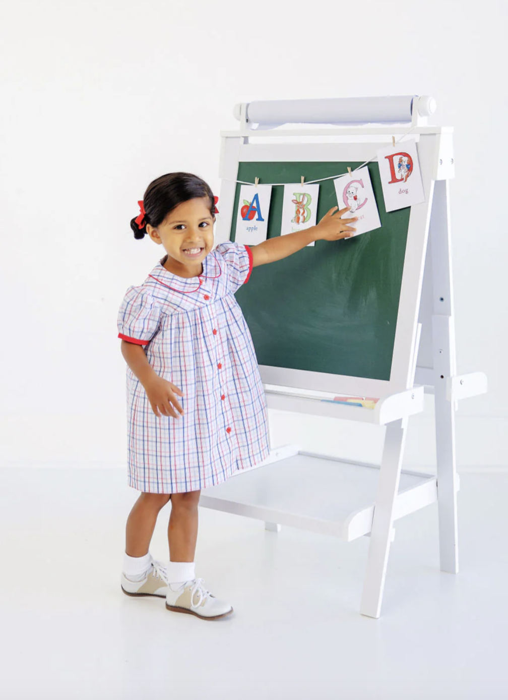 TBBC Tabithas Teachers Pet Dress Whitehall Windowpane/ Richmond Red