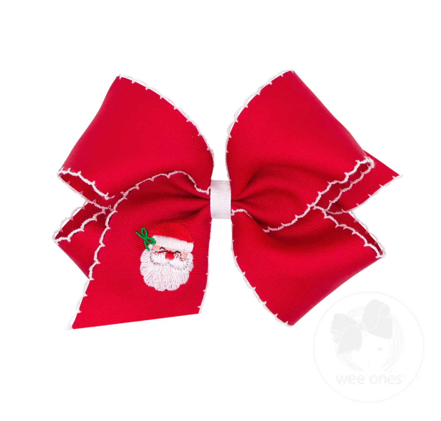 King Christmas Embroidered Moonstitch Bows by Wee Ones