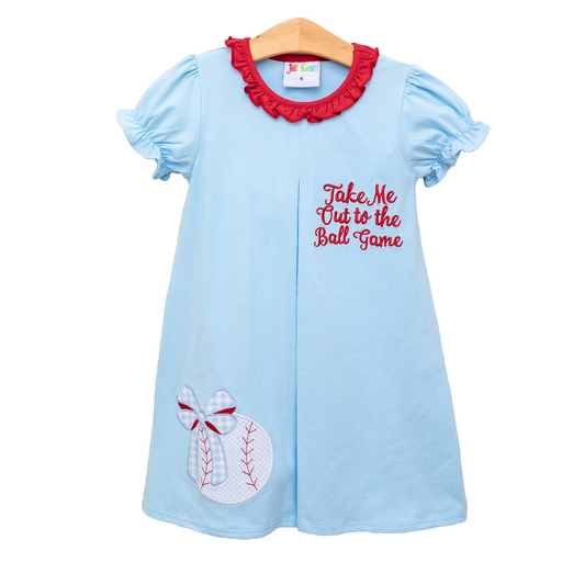 JB Take Me Out To The Ball Game Pleat Dress