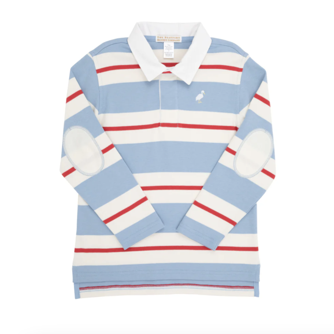 TBBC Rollins Rugby Shirt- Barrington Blue/Richmond Red/PalmettoPearl/White