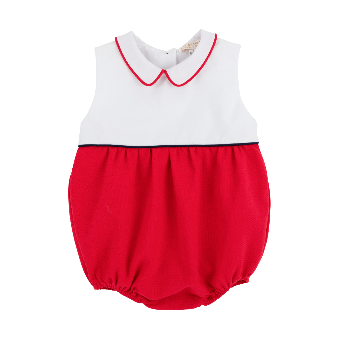 TBBC Bradford Bubble White, Red, Navy - Sleeveless Pique
