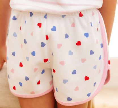 TBBC Cheryl Shorts Happy Hearts/ Pier Party Pink
