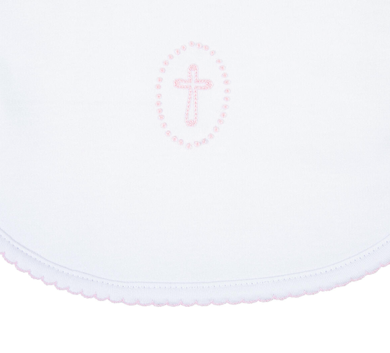 MB Blessed Emb Bib (Pink, Blue, or White)