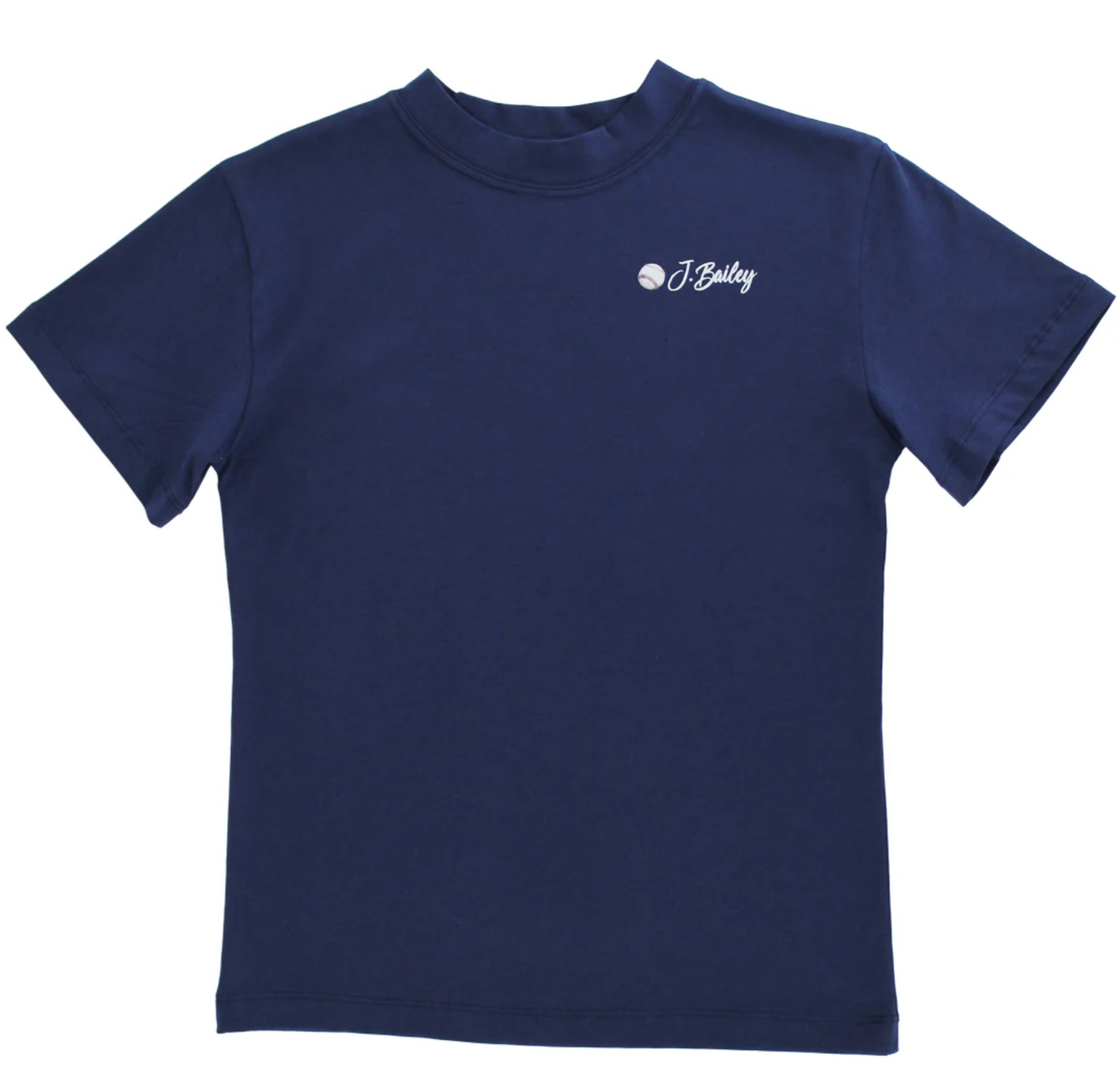 BB Baseball on Navy SS Tee