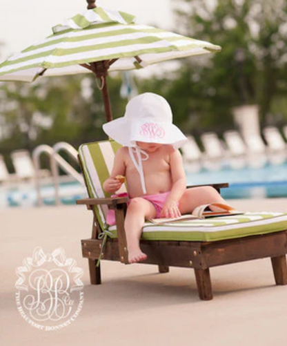 TBBC Cissy. Sunhat Warth Ave White Seersucker