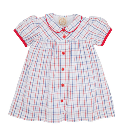 TBBC Tabithas Teachers Pet Dress Whitehall Windowpane/ Richmond Red