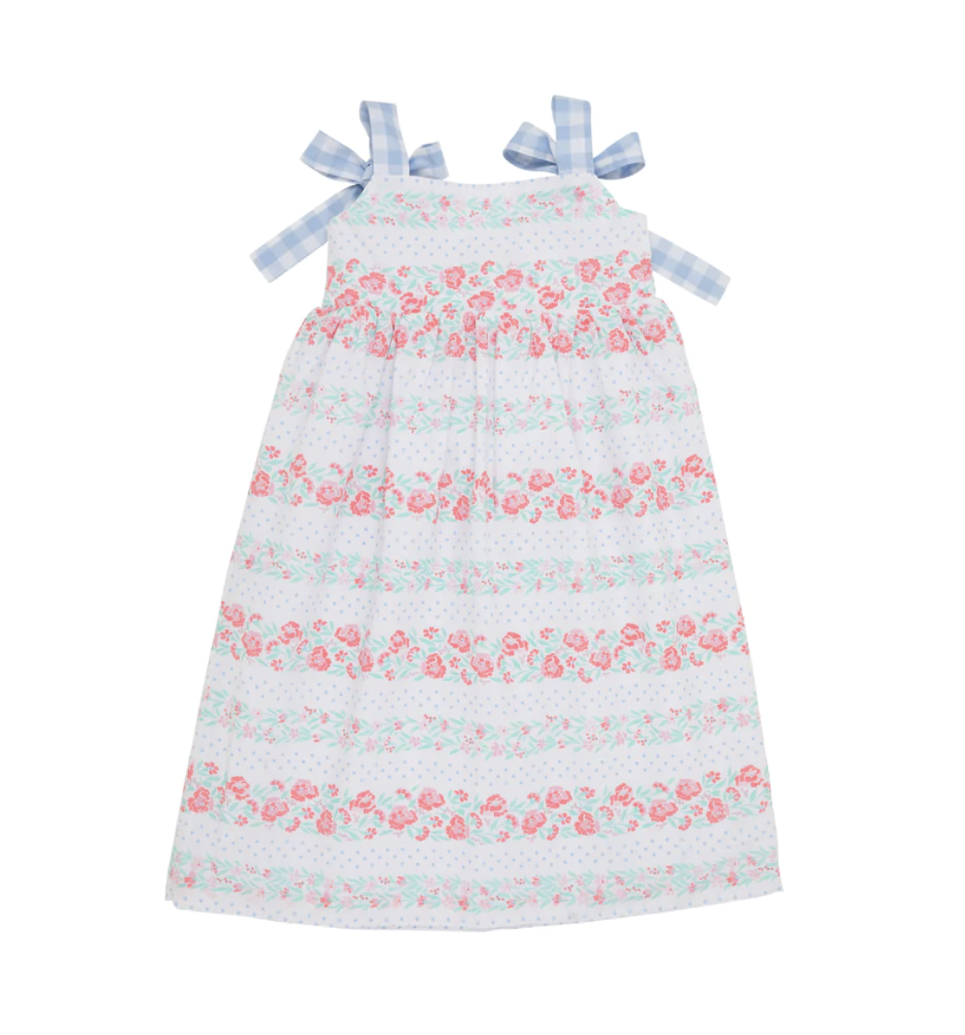 TBBC Macie Midi Dress Gasparilla Garlands/ Beale St. Blue