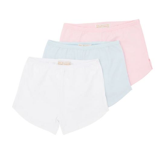 TBBC Itty Bitty Undershorts Set- PalmBeachPink/Buckhead Blue/WorthAveWhite