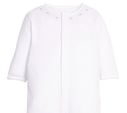 LE Embroidered Footie - Primrose