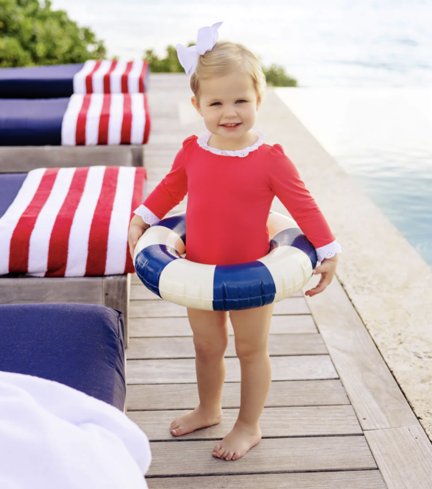TBBC Sarasota Surf-Suit Richmond Red/ Worth Avenue White