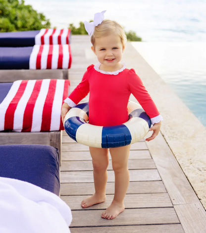 TBBC Sarasota Surf-Suit Richmond Red/ Worth Avenue White