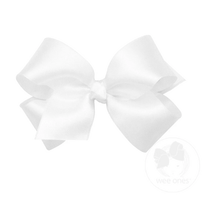 Medium French Satin Girls Hair Bow (Knot Wrap) Wee Ones
