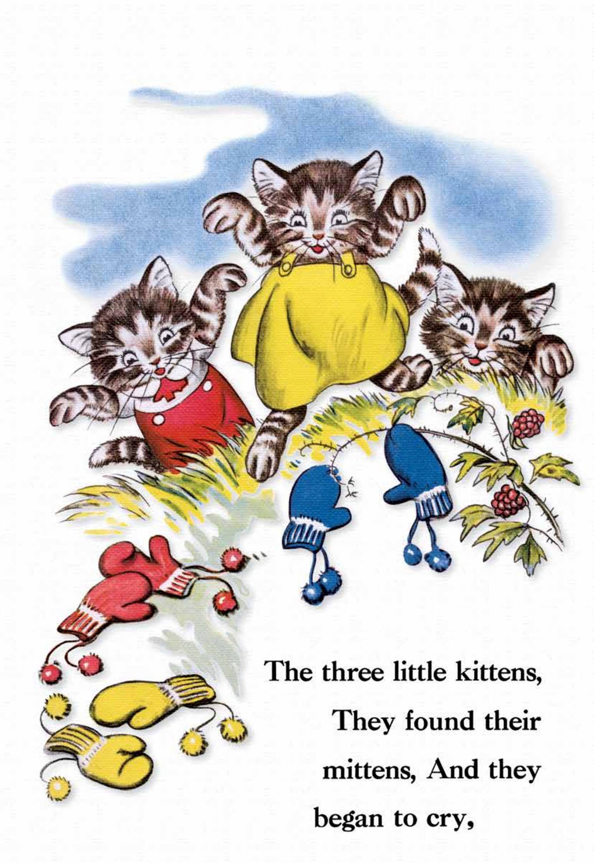 The Three Little Kittens -Children's Board Book - Vintage