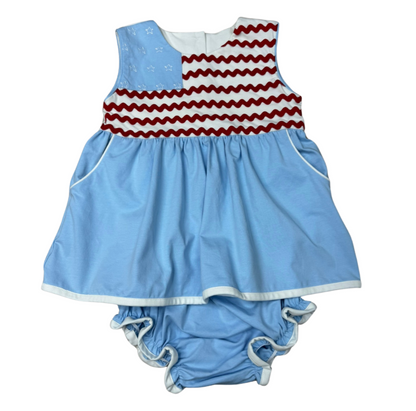 WBk Ric Rac & Stars Bloomer Set