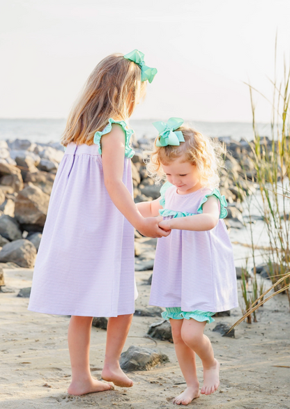 JB Bella Dress Lavender Stripe and Mint