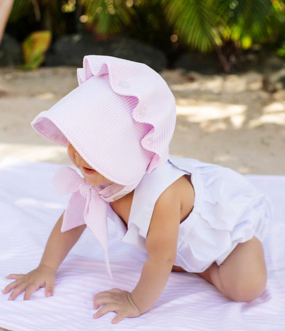 TBBC Beaufort Bonnet Pink Savannah Seersucker