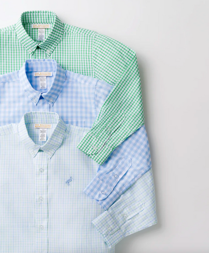 TBBC Dean's List Dress Shirt Kelly Windowpane
