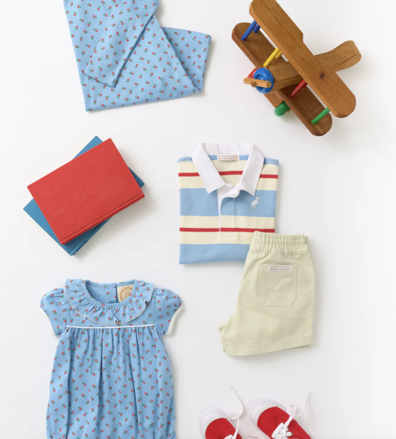TBBC Rollins Rugby Shirt- Barrington Blue/Richmond Red/PalmettoPearl/White