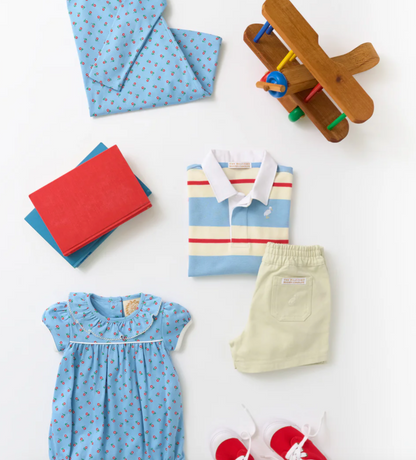 TBBC Rollins Rugby Shirt- Barrington Blue/Richmond Red/PalmettoPearl/White