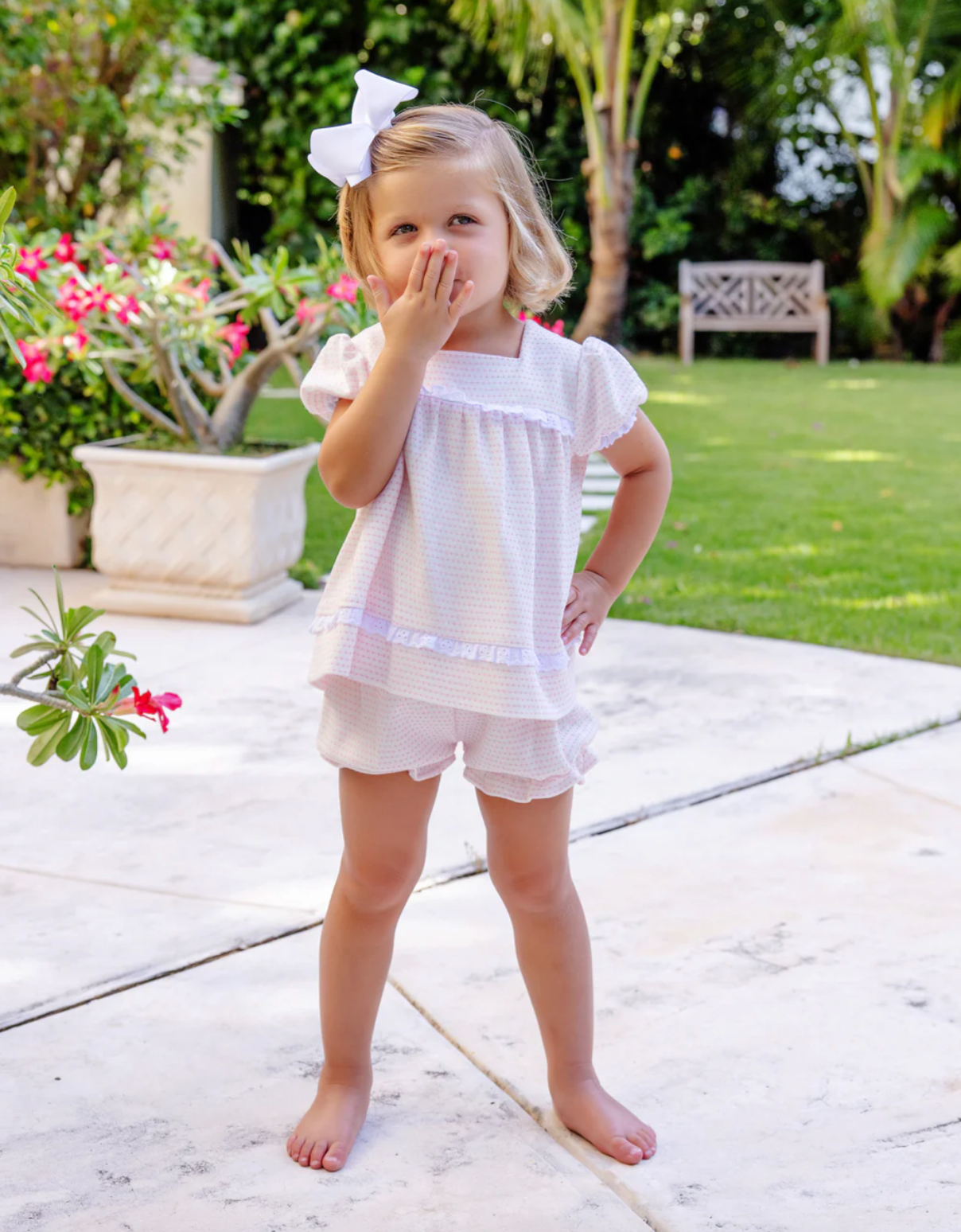 TBBC Flossy Frock Set Darien Dot (Textured Knit)