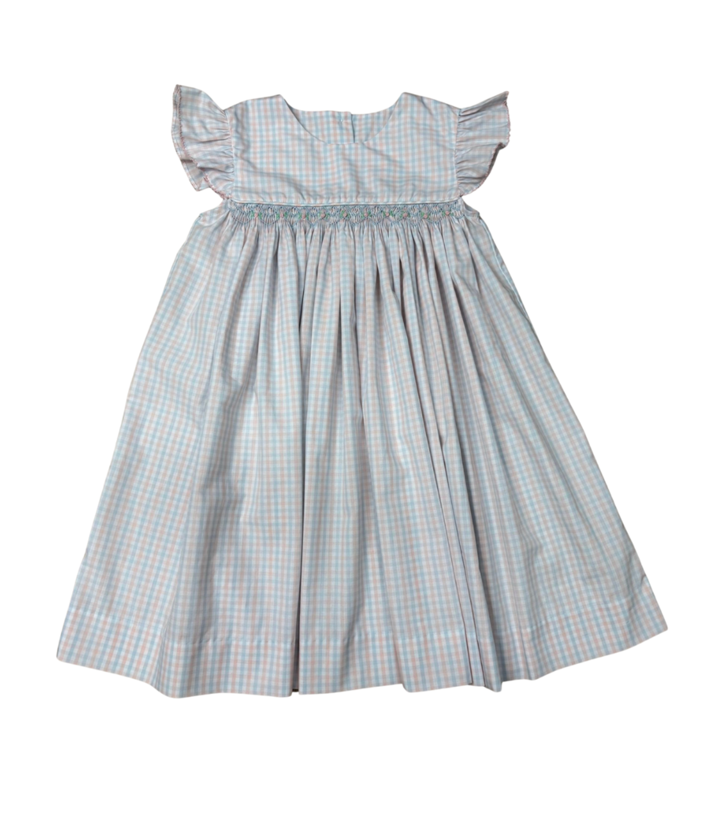 WBK Classic Spring Plaid Smocked Dress