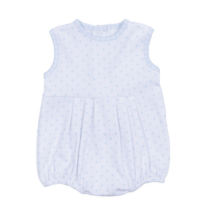 MB Gingham Dots Blue Sleeveless Bubble