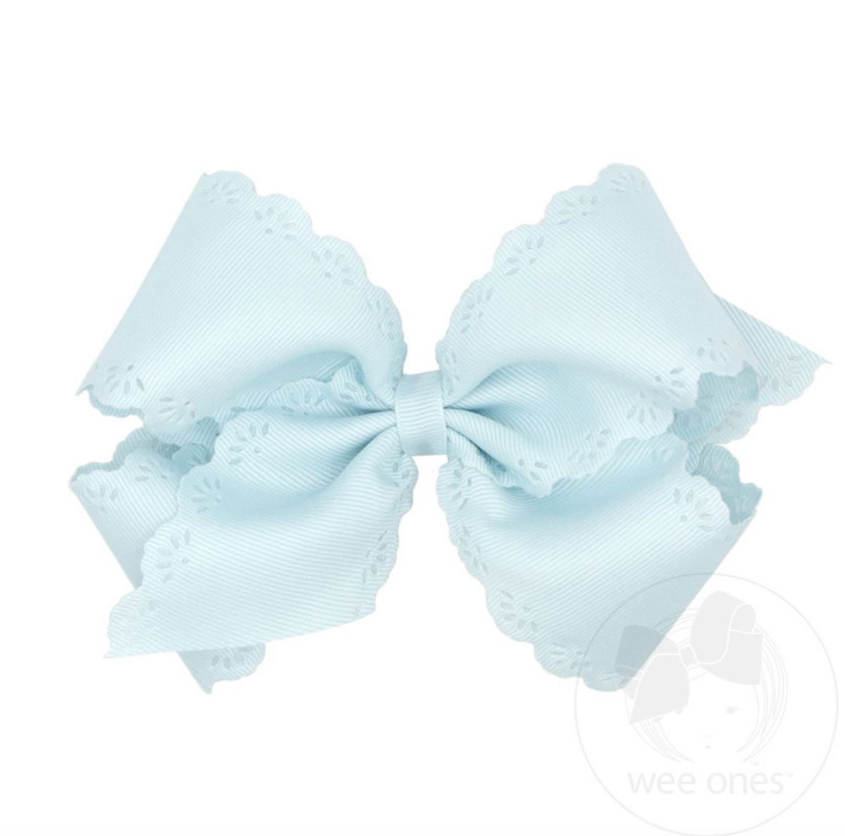 Small King Eyelet Embossed Grosgain Bow Wee Ones