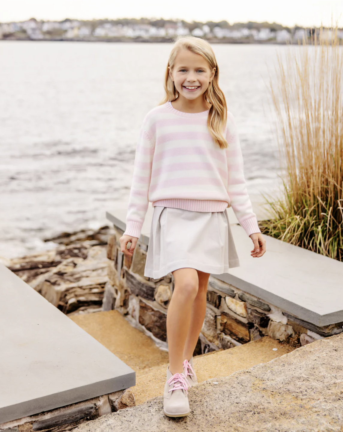 TBBC Parson Pleated Skirt (Corduroy) Sandy Springs Stone