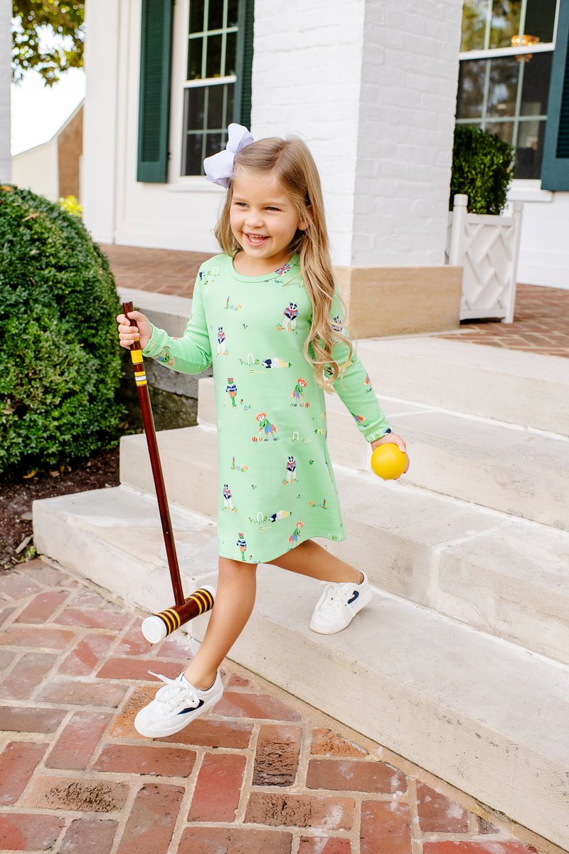 TBBC LS Polly Play Dress Hart's Croquet Soiree