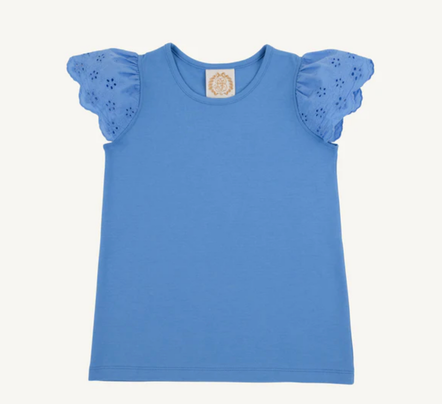 TBBC Ellens Eyelet Top Barbados Blue