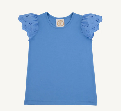 TBBC Ellens Eyelet Top Barbados Blue